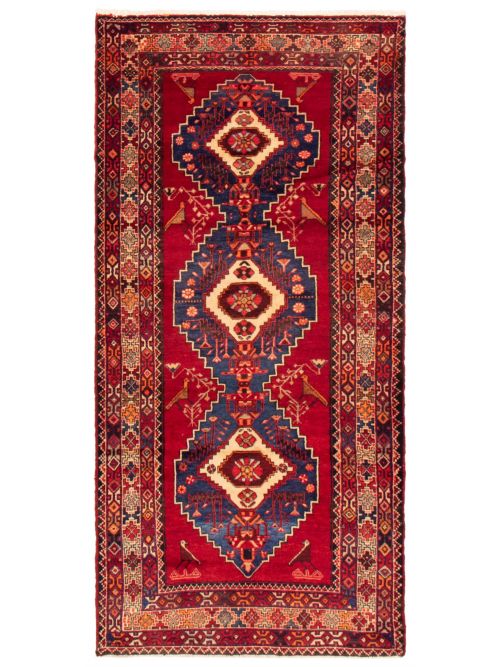 Persian Style 4'4" x 9'2" Hand-knotted Wool Rug 