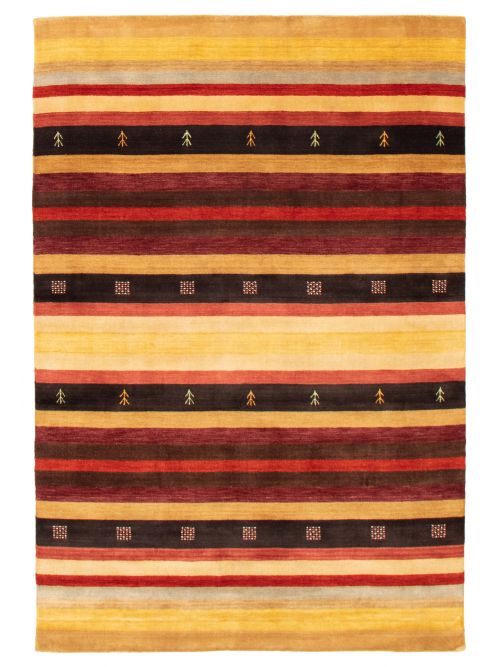 Indian Kashkuli Gabbeh 6'2" x 9'2" Hand Loomed Wool Rug 