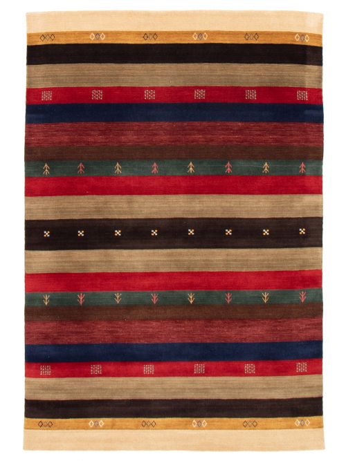 Indian Kashkuli Gabbeh 6'1" x 9'1" Hand Loomed Wool Rug 