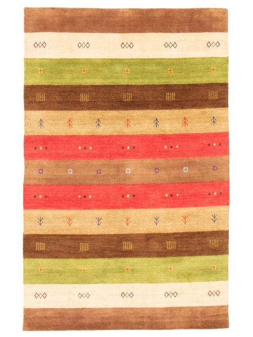 Indian Kashkuli Gabbeh 5'2" x 7'11" Hand Loomed Wool Rug 