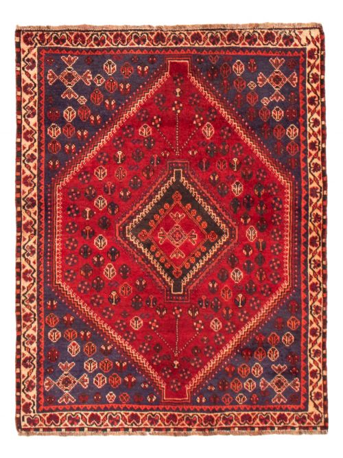 Persian Style 4'2" x 5'2" Hand-knotted Wool Rug 