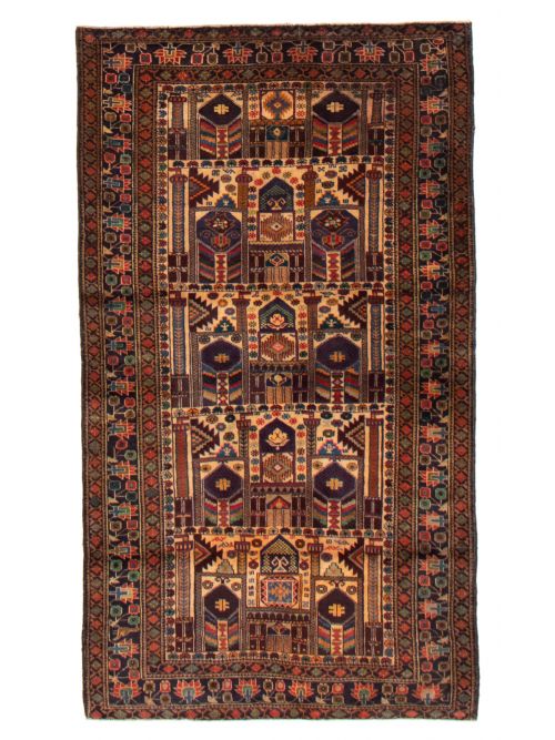 Afghan Baluch 3'10" x 6'11" Hand-knotted Wool Rug 