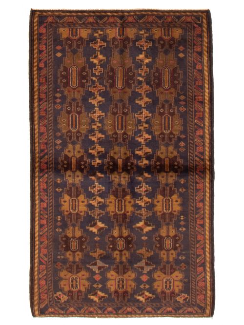 Afghan Baluch 3'9" x 6'4" Hand-knotted Wool Rug 
