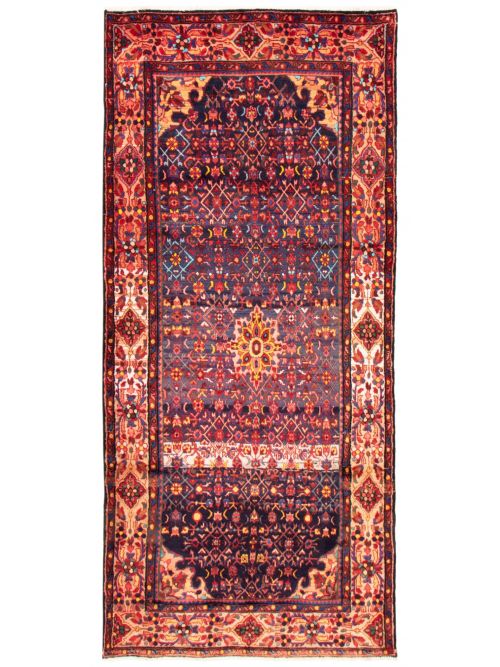 Persian Hamadan 4'6" x 10'7" Hand-knotted Wool Rug 