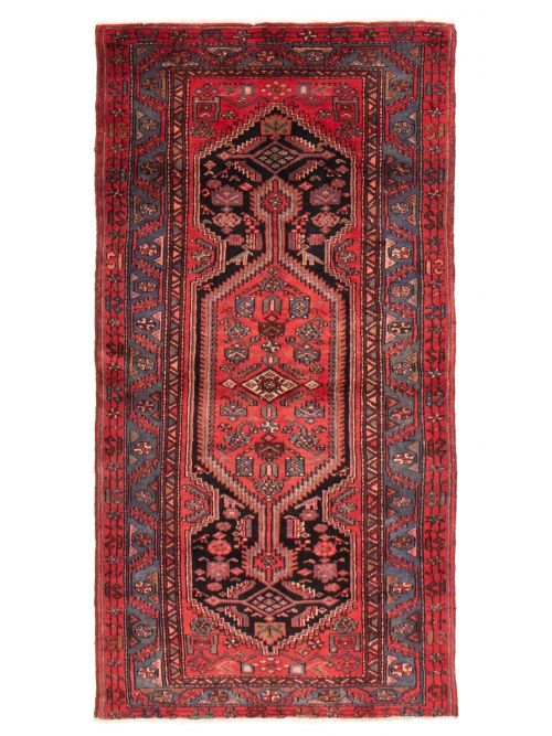 Persian Hamadan 4'2" x 8'2" Hand-knotted Wool Rug 