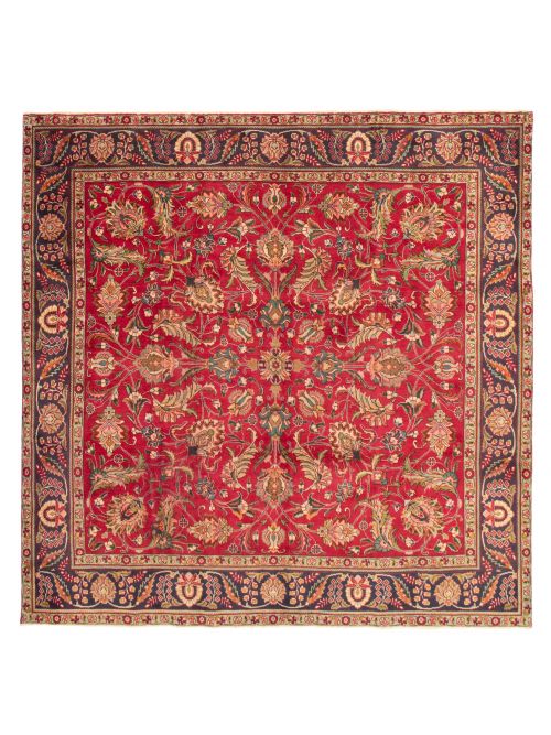 Persian Tabriz 9'11" x 9'11" Hand-knotted Wool Rug 