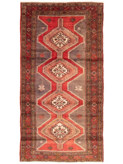 Persian Hamadan 4'6" x 9'1" Hand-knotted Wool Rug 