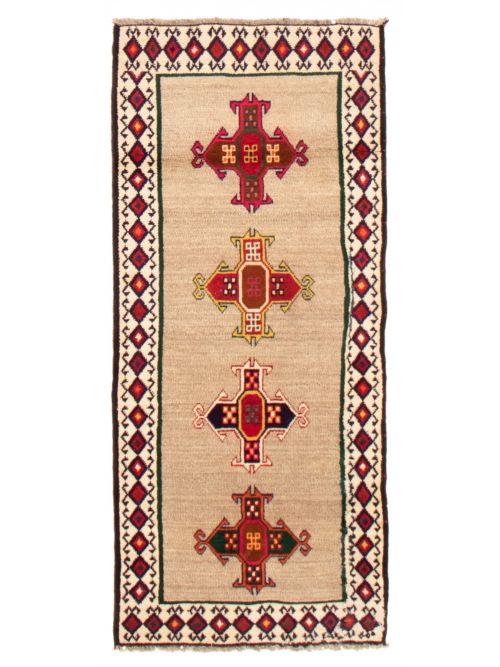 Persian Style Kashkuli Gabbeh 2'7" x 6'0" Hand-knotted Wool Rug 