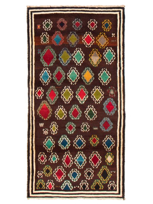 Persian Style Kashkuli Gabbeh 3'3" x 6'7" Hand-knotted Wool Rug 