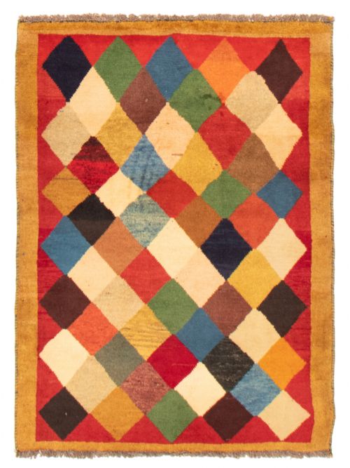 Persian Style Kashkuli Gabbeh 3'6" x 4'9" Hand-knotted Wool Rug 