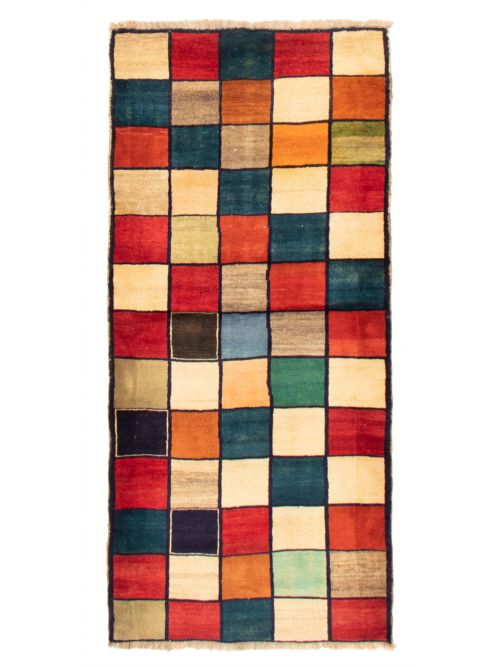 Persian Style Kashkuli Gabbeh 3'10" x 7'11" Hand-knotted Wool Rug 