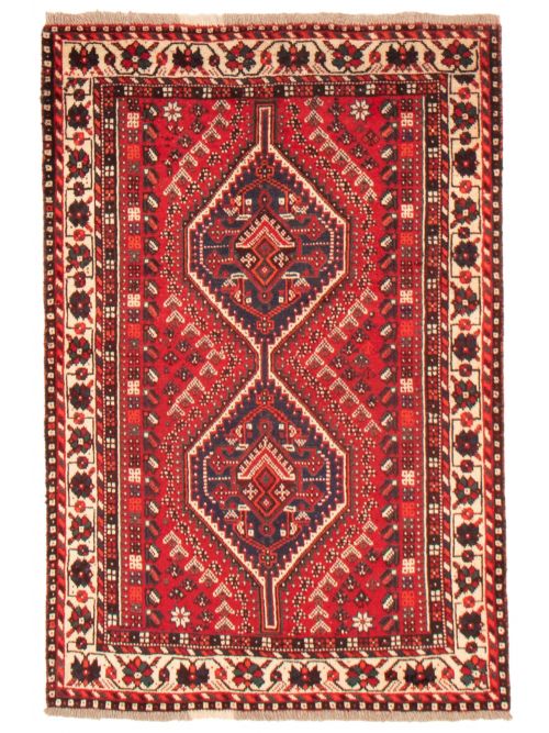 Persian Shiraz Qashqai 3'5" x 5'2" Hand-knotted Wool Rug 