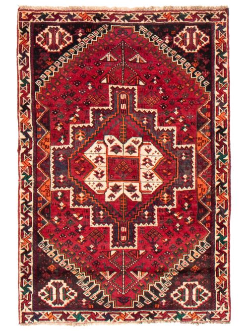 Persian Shiraz Qashqai 3'4" x 5'1" Hand-knotted Wool Rug 