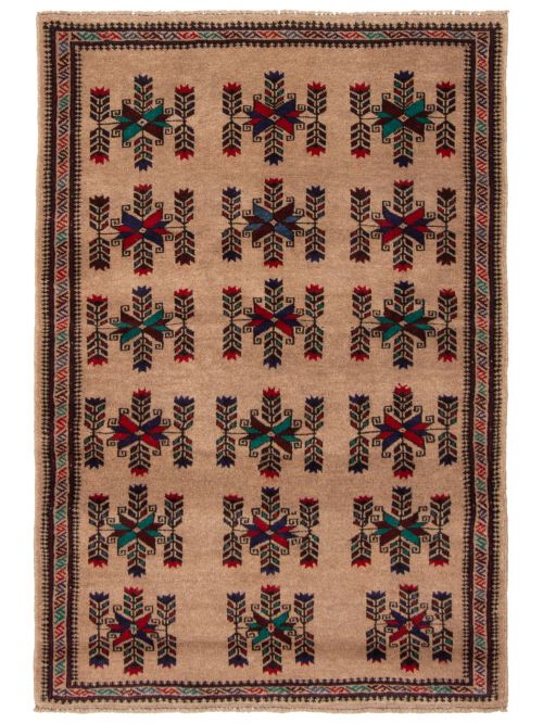 Afghan Rizbaft 3'0" x 4'6" Hand-knotted Wool Rug 