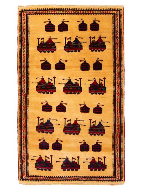 Afghan Rizbaft 2'11" x 4'10" Hand-knotted Wool Rug 