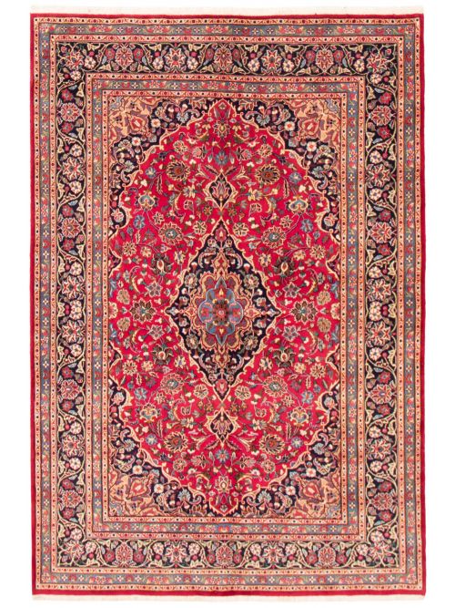 Persian Mashad 6'7" x 9'8" Hand-knotted Wool Rug 