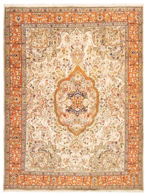 Persian Tabriz Tabatabai 9'2" x 12'2" Hand-knotted Wool Rug 