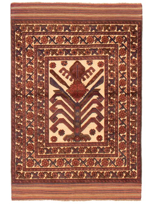 Afghan Tajik Caucasian 3'10" x 5'10" Hand-knotted Wool Rug 