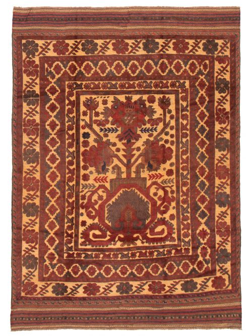 Afghan Tajik Caucasian 6'5" x 9'1" Hand-knotted Wool Rug 