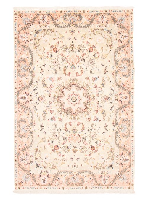 Persian Yazd 6'6" x 9'8" Hand-knotted Silk, Wool Rug 