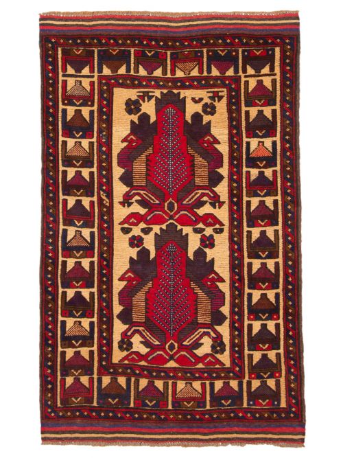 Afghan Tajik Caucasian 2'9" x 4'7" Hand-knotted Wool Rug 
