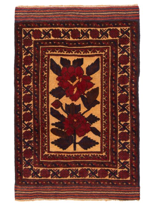 Afghan Tajik Caucasian 2'9" x 4'2" Hand-knotted Wool Rug 