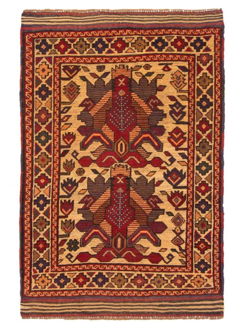 Afghan Tajik Caucasian 2'10" x 4'2" Hand-knotted Wool Rug 