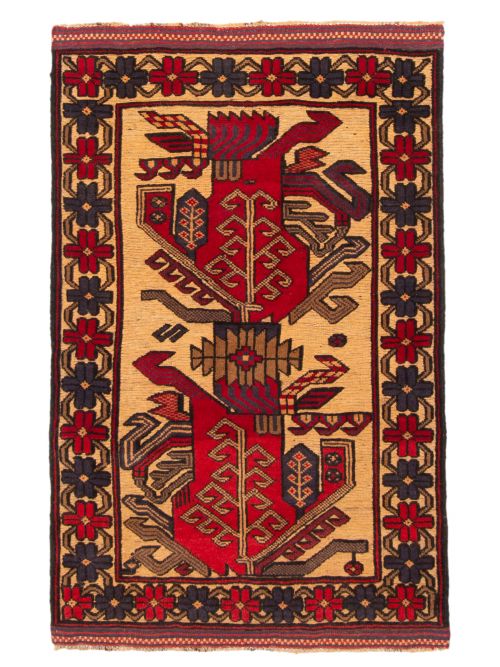 Afghan Tajik Caucasian 2'10" x 4'6" Hand-knotted Wool Rug 