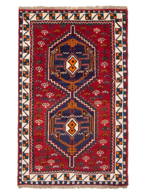 Persian Shiraz Qashqai 2'6" x 4'2" Hand-knotted Wool Rug 