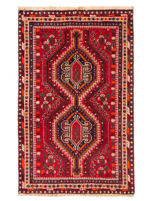 Persian Shiraz Qashqai 2'7" x 4'2" Hand-knotted Wool Rug 