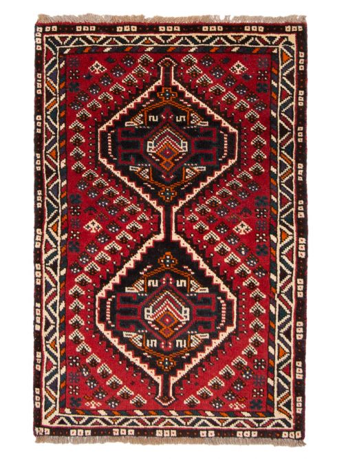 Persian Shiraz Qashqai 2'7" x 3'11" Hand-knotted Wool Rug 