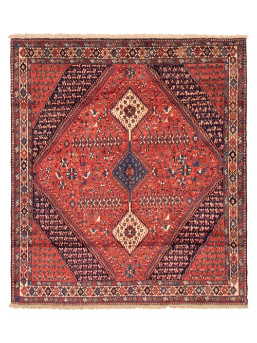 Persian Yalameh 6'7" x 7'5" Hand-knotted Wool Rug 