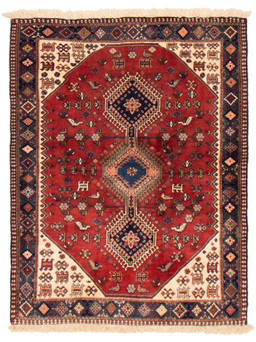 Persian Yalameh 3'7" x 4'10" Hand-knotted Wool Rug 