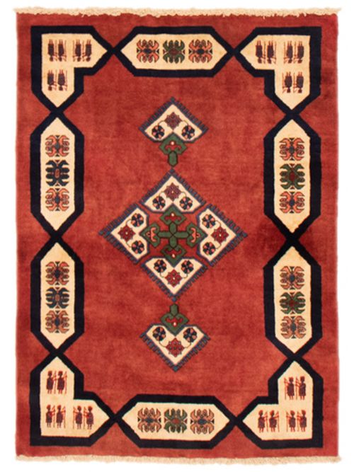 Persian Style Kashkuli Gabbeh 3'3" x 4'8" Hand-knotted Wool Rug 