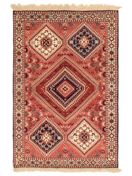 Persian Yalameh 3'4" x 5'0" Hand-knotted Wool Rug 