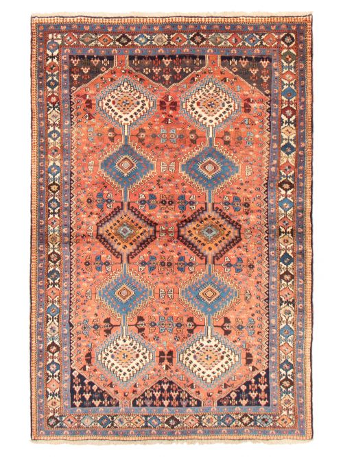 Persian Yalameh 4'11" x 7'7" Hand-knotted Wool Rug 