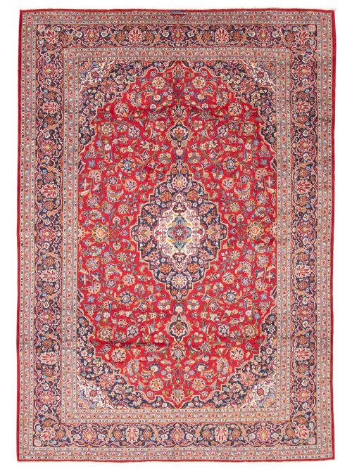 Persian Kashan 8'11" x 12'11" Hand-knotted Wool Rug 
