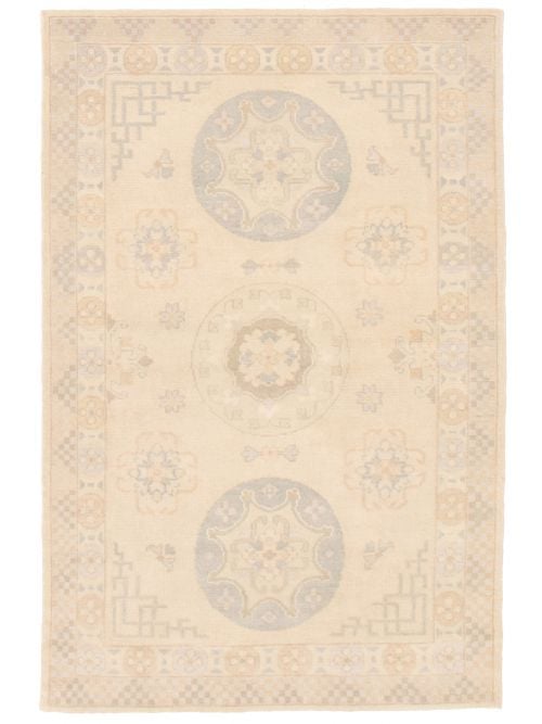 Turkish Anatolian Authentic 4'0" x 6'0" Hand-knotted Wool Rug 