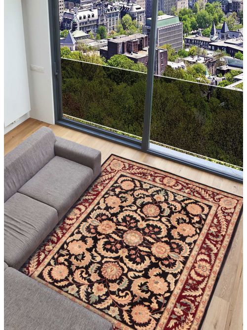 Indian Finest Agra Jaipur 8'0" x 10'2" Hand-knotted Wool Rug 