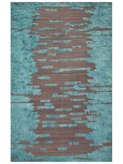 Indian Tangier 5'1" x 8'0" Hand-knotted Wool Rug 