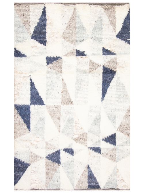 Indian Tangier 5'3" x 8'3" Hand-knotted Wool Rug 