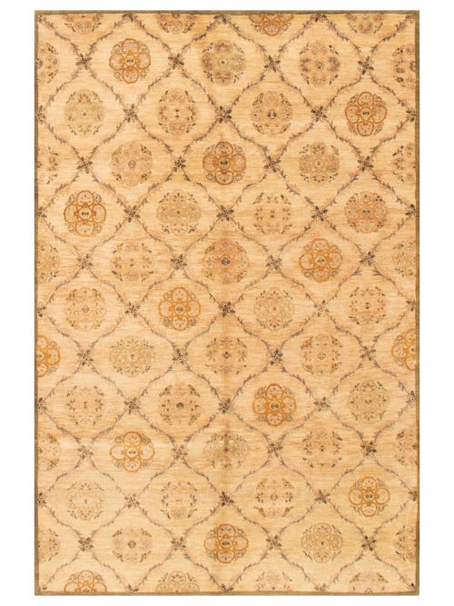 Indian Finest Oushak 5'10" x 8'10" Hand-knotted Wool Rug 