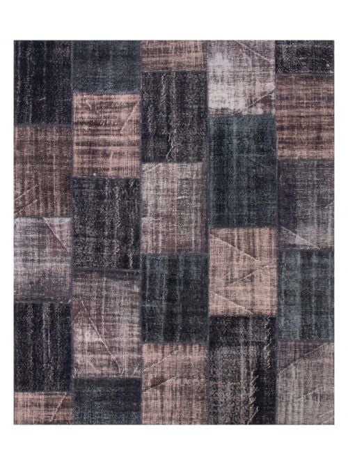 Turkish Color Transition Patchwork 8'3" x 10'0" Hand-knotted Wool Rug 