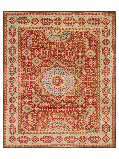 Indian Mamluk 8'1" x 9'11" Hand-knotted Wool Rug 