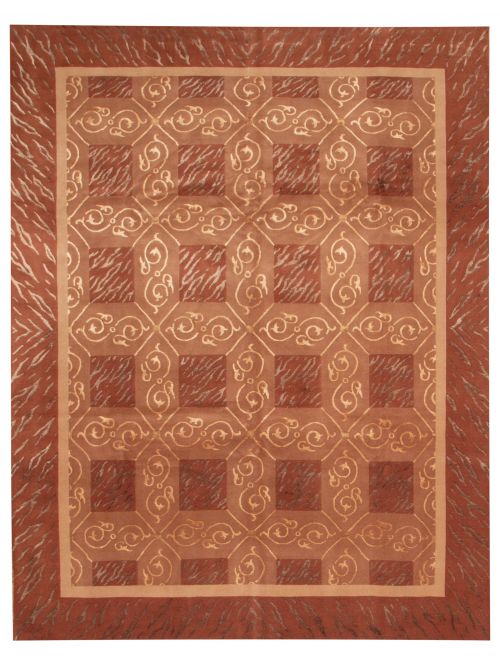 Nepal Silk Touch 7'6" x 9'7" Hand-knotted Silk, Wool Rug 