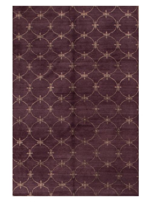 Nepal Opulence 6'0" x 8'11" Hand-knotted Silk, Wool Rug 