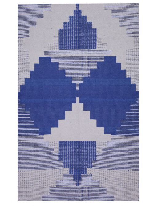 Indian Nevada 5'1" x 8'3" Flat-Weave Wool Kilim 