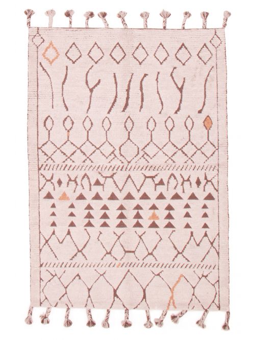Indian Tangier 5'3" x 7'9" Hand-knotted Wool Rug 