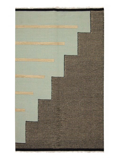 Indian Marrakech 5'0" x 8'0" Flat-Weave Wool Kilim 