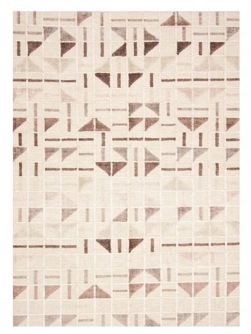 Indian Marrakech 5'5" x 7'6" Flat-Weave Wool Kilim 
